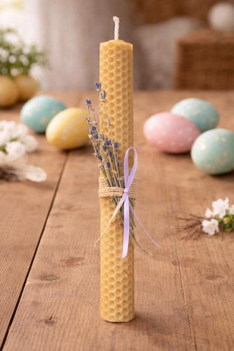 Οικονομική Πασχαλινή Λαμπάδα από μελισσοκέρι 