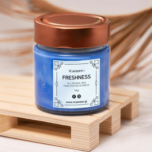 Αρωματικό Φυτικό Κερί με εφέ Μαρμάρου - Freshness